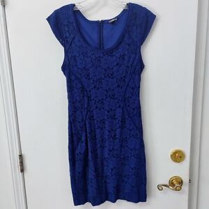 Candie's Royal Blue Lace Mini Dress